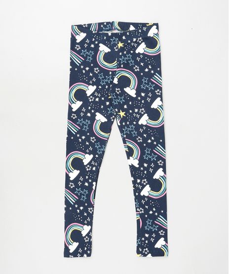 Calca-Legging-Infantil-Estampada-de-Arco-Iris-Preta-9909619-Preto_1