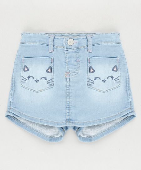 Short-Saia-Jeans-Infantil-com-Bolsos-de-Gatinho-Azul-Claro-9933307-Azul_Claro_1