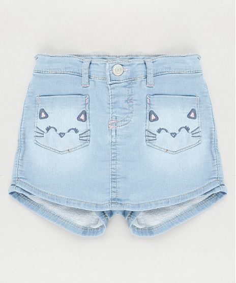 Short-Saia-Jeans-Infantil-com-Bolsos-de-Gatinho-Azul-Claro-9933307-Azul_Claro_1