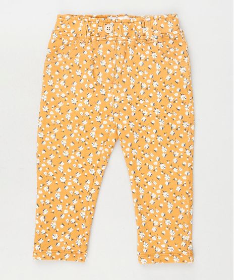 Calca-Legging-Infantil-Floral--Amarela-9842852-Amarelo_1