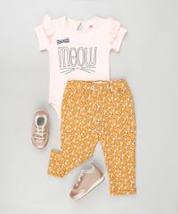 Calca-Legging-Infantil-Floral--Amarela-9842852-Amarelo_3