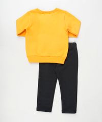 Conjunto-Infantil-Tigrao-em-Moletom-de-Blusao-Mostarda---Calca-Preta-9876581-Preto_2