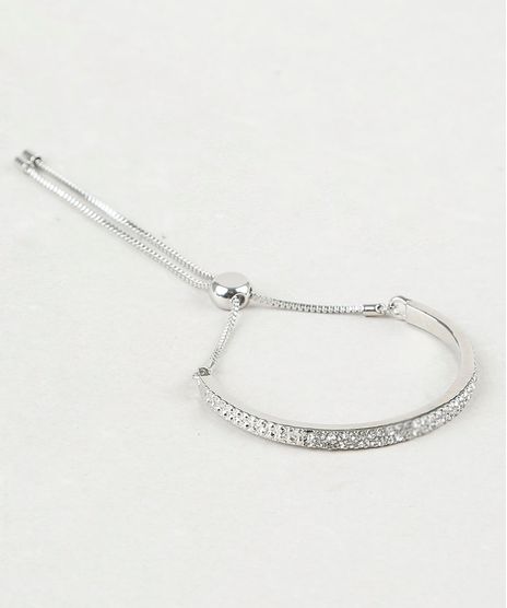 Pulseira-Feminina-com-Strass
-Prateada-9869190-Prateada_1