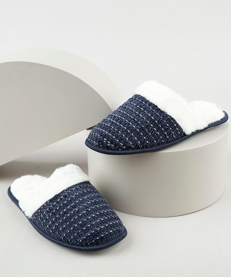 Pantufa-Slipper-Feminina-em-Trico-com-Pelo-Azul-Marinho-9860461-Azul_Marinho_1 Pantufa-Slipper-Feminina-em-Trico-com-Pelo-Azul-Marinho-9860461-Azul_Marinho_1