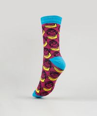 Meia-Masculina-Cano-Alto-Divertida-Estampada-de-Macacos-Roxa-9900917-Roxo_2