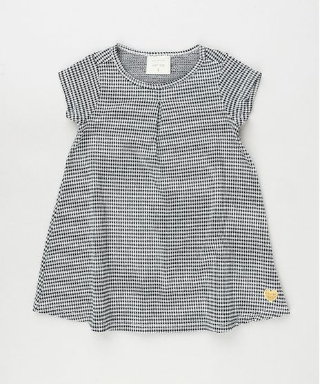 Vestido-Infantil-Estampado-Quadriculado-Manga-Curta-Preto-9909925-Preto_1