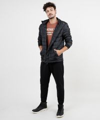Jaqueta-Puffer-Masculina-em-Nylon-com-Capuz-e-Bolsos-Preta-9830013-Preto_3