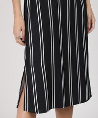 Saia-Feminina-Midi-Listrada-com-Fenda-Preta-9939629-Preto_4
