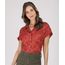 Camisa-Feminina-Estampada-de-Estrelas-Manga-Curta--Vermelha-9942023-Vermelho_1