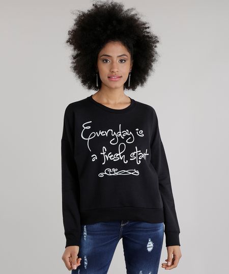 Blusao-em-Moletom--Everyday-is-a-fresh-start--Preto-8711640-Preto_1