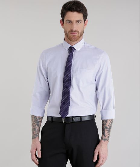 Camisa-Comfort-Listrada---Gravata-Estampada-de-Poa-Roxa-8581606-Roxo_1