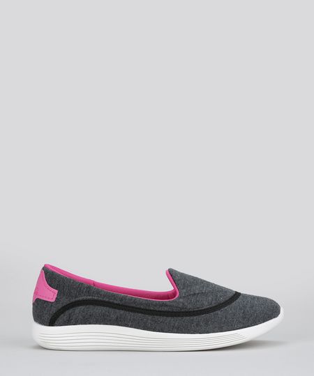 Tenis-Slip-On-Beira-Rio-Cinza-Mescla-Escuro-8658750-Cinza_Mescla_Escuro_1