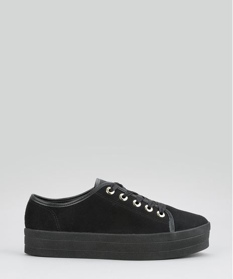 Tenis-Moleca-Flatform-em-Suede-Preto-8642738-Preto_1