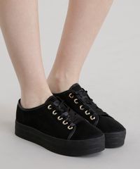 Tenis-Moleca-Flatform-em-Suede-Preto-8642738-Preto_2