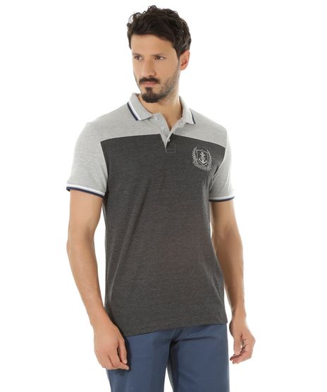 Polo-em-Piquet--Ocean-Team--Cinza-Mescla-Escuro-8503452-Cinza_Mescla_Escuro_1