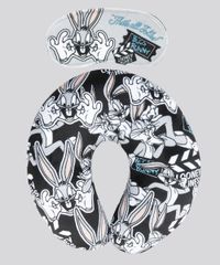 Kit-de-Apoio-de-Cabeca---Tapa-Olho-Estampado-Looney-Tunes-Cinza-8654854-Cinza_1