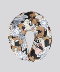 Kit-de-Apoio-de-Cabeca---Tapa-Olho-Estampado-Looney-Tunes-Marrom-8654854-Marrom_2