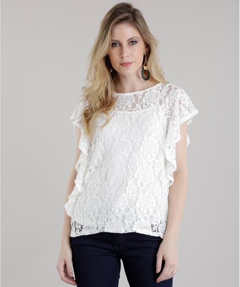 blusa de renda cea