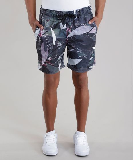Bermuda-Relaxed-Estampada-de-Folhagem--Chumbo-8639574-Chumbo_1
