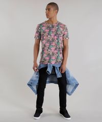 Camiseta-Estampada-de-Flamingos-Chumbo-8683198-Chumbo_3