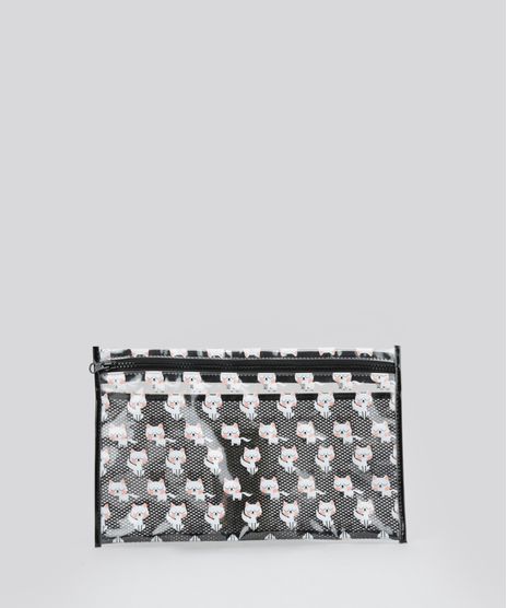 Necessaire-Estampada-de-Gatinhos-Preta-8654839-Preto_1