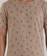 Camiseta-Estampada-de-Flamingos-Marrom-Claro-8680416-Marrom_Claro_4