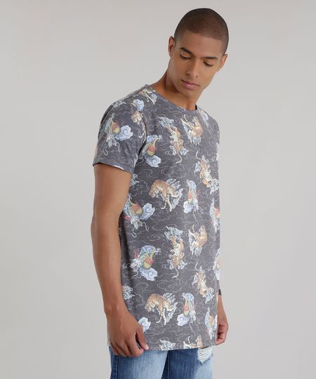 Camiseta-Longa-Estampada-de-Tigres-Chumbo-8683212-Chumbo_1 Camiseta-Longa-Estampada-de-Tigres-Chumbo-8683212-Chumbo_1