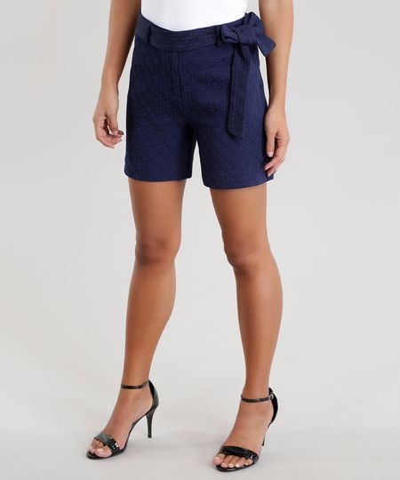 Short-em-Jacquard-com-Cinto-em-Algodao---Sustentavel-Azul-Marinho-8359651-Azul_Marinho_1