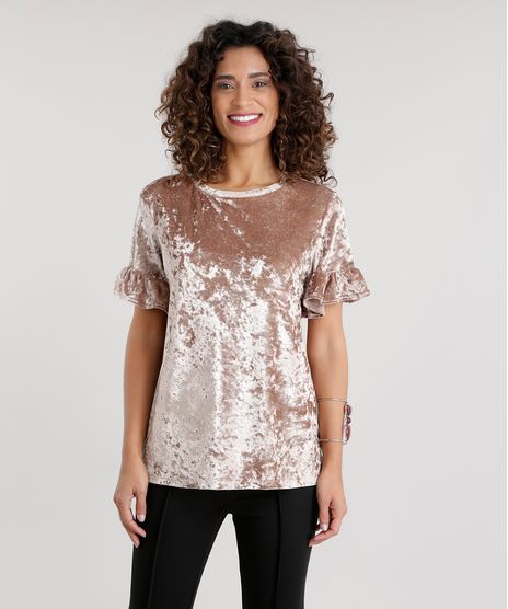 Blusa-com-Babado-em-Veludo-Molhado--Kaki-8720765-Kaki_1
