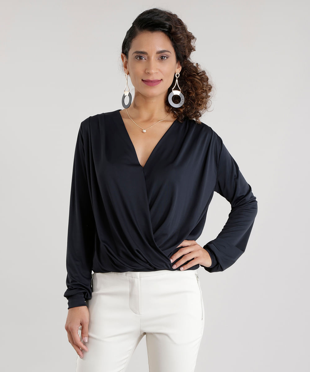 blusa transpassada cea