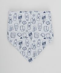 Conjunto-de-Camiseta--Urso--Off-White---Calca-Estampada-em-Moletom---Babador-Bandana-Estampado-Cinza-Mescla-8495927-Cinza_Mescla_3