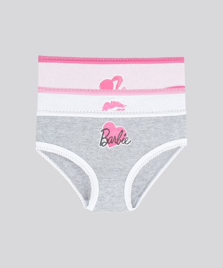 Kit-de-3-Calcinhas-Barbie-Multicor-8690900-Multicor_1 Kit-de-3-Calcinhas-Barbie-Multicor-8690900-Multicor_1