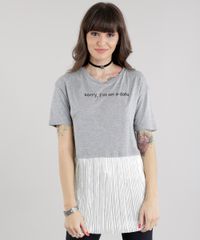 Blusa-Longa-com-Recorte-Plissado-Metalizado-Cinza-Mescla-8690701-Cinza_Mescla_1