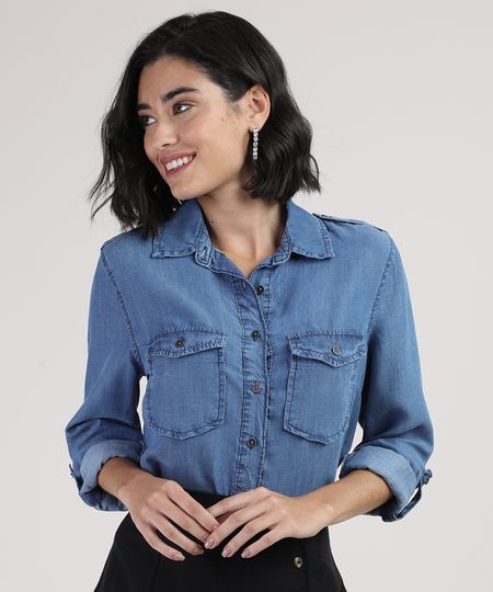 Camisa-Jeans-Feminina-Longa-com-Bolsos-e-Martingale-Manga-Longa-Azul-Medio-9944909-Azul_Medio_1 Camisa-Jeans-Feminina-Longa-com-Bolsos-e-Martingale-Manga-Longa-Azul-Medio-9944909-Azul_Medio_1