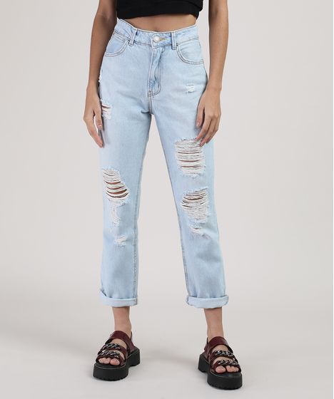calça cropped jeans feminina