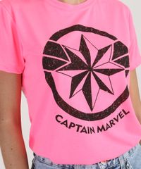 Blusa-Feminina-Capita-Marvel-Manga-Curta-Decote-Redondo-Rosa-9948270-Rosa_4