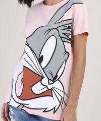 Blusa-Feminina-Ampla-Pernalonga-Manga-Curta-Decote-Redondo-Rosa-Claro-9897578-Rosa_Claro_4