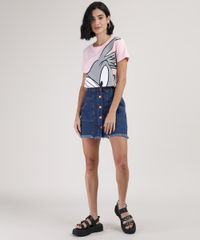 Blusa-Feminina-Ampla-Pernalonga-Manga-Curta-Decote-Redondo-Rosa-Claro-9948274-Rosa_Claro_3