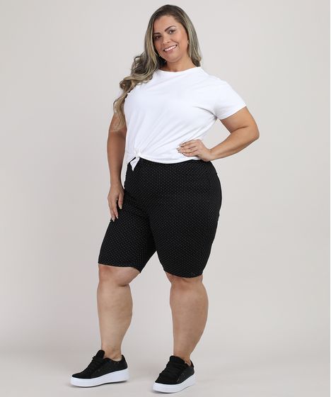 bermuda de sarja feminina plus size