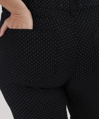 Bermuda-de-Sarja-Feminina-Plus-Size-Ciclista-Cintura-Alta-Estampada-de-Poa-Preta-9930404-Preto_5