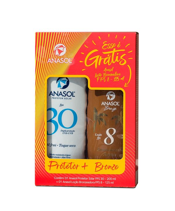 Kit Anasol Protetor Solar FPS 30 + Anasol Loção Bronzeadora FPS 8 único Único