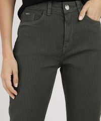 Calca-Feminina-Skinny-Cintura-Alta-Canelada-Verde-Militar-9948179-Verde_Militar_4 Calca-Feminina-Skinny-Cintura-Alta-Canelada-Verde-Militar-9948179-Verde_Militar_4