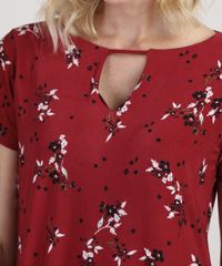 Vestido-Feminino-Curto-Estampado-Floral-com-Vazado-Manga-Curta-Vermelho-Escuro-9862197-Vermelho_Escuro_4 Vestido-Feminino-Curto-Estampado-Floral-com-Vazado-Manga-Curta-Vermelho-Escuro-9862197-Vermelho_Escuro_4