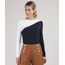 Blusa-Feminina-Canelada-com-Recorte-Bicolor-Manga-Longa-Decote-Redondo-Preta-9879259-Preto_1