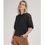 Blusa-Feminina-Ampla-Devore-Quadriculada-Manga-Bufante-Decote-Redondo-Preta-9885386-Preto_1