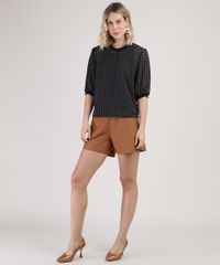 Blusa-Feminina-Ampla-Devore-Quadriculada-Manga-Bufante-Decote-Redondo-Preta-9885386-Preto_3