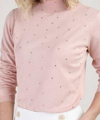 Sueter-Feminino-em-Trico-com-Strass-Gola-Alta-Rosa-Claro-9796665-Rosa_Claro_4 Sueter-Feminino-em-Trico-com-Strass-Gola-Alta-Rosa-Claro-9796665-Rosa_Claro_4