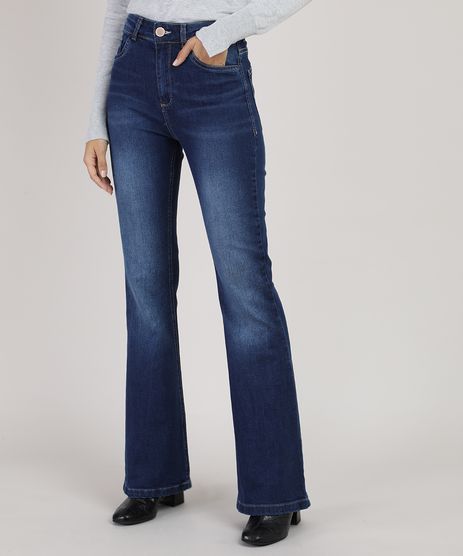 calça flare jeans cintura alta mercado livre