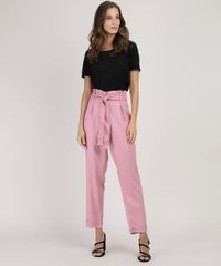 Calca-Feminina-Clochard-Cintura-Super-Alta-com-Faixa-para-Amarrar-Rosa-Claro-9942459-Rosa_Claro_3