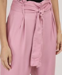 Calca-Feminina-Clochard-Cintura-Super-Alta-com-Faixa-para-Amarrar-Rosa-Claro-9942459-Rosa_Claro_4